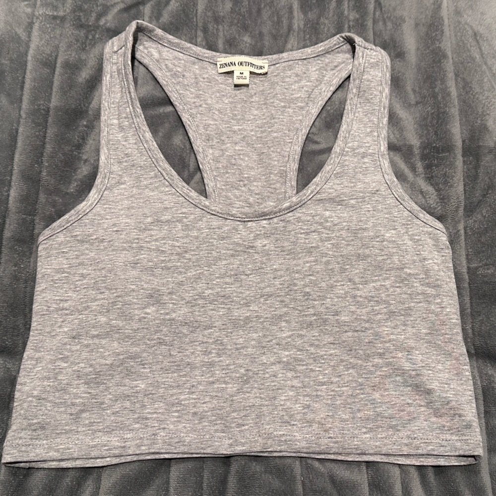 Grey crop top